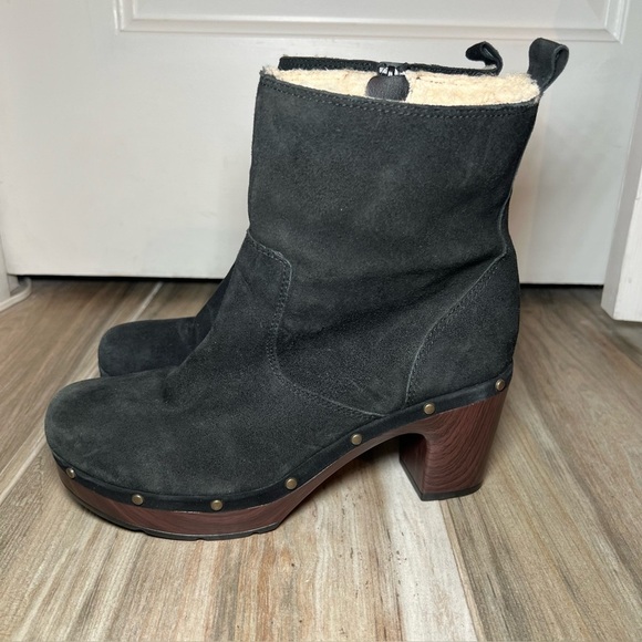 Clark’s Ledella Abby Suede Studded Ankle Boots, Ankle, Heel, Wool Blend Lined - Picture 1 of 10